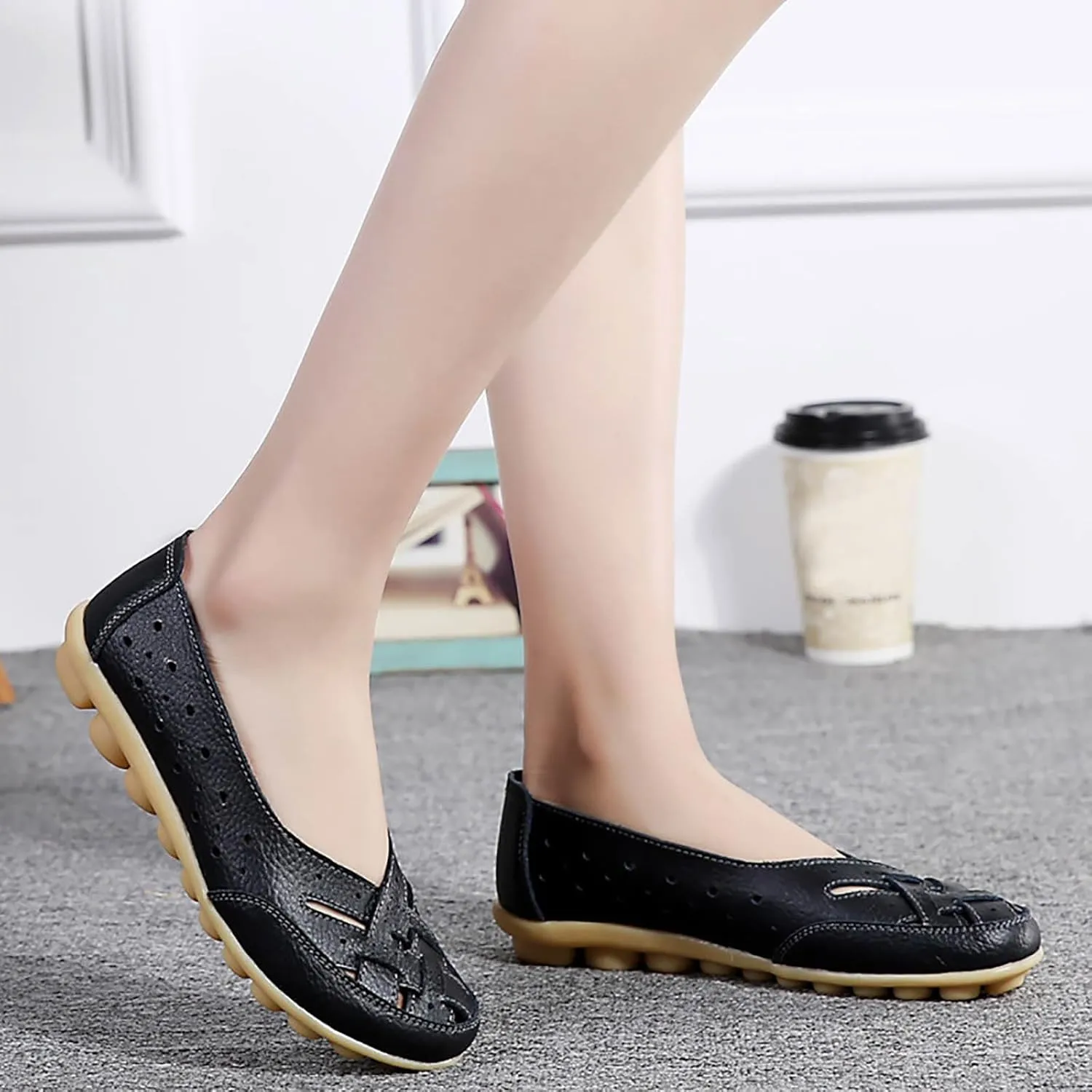 Women Penny Loafer Casual Comfort Slip on Shoes Walking Flat Driving Moccasins Wide Width Shoes Ladies Dressy 2025 Trendy