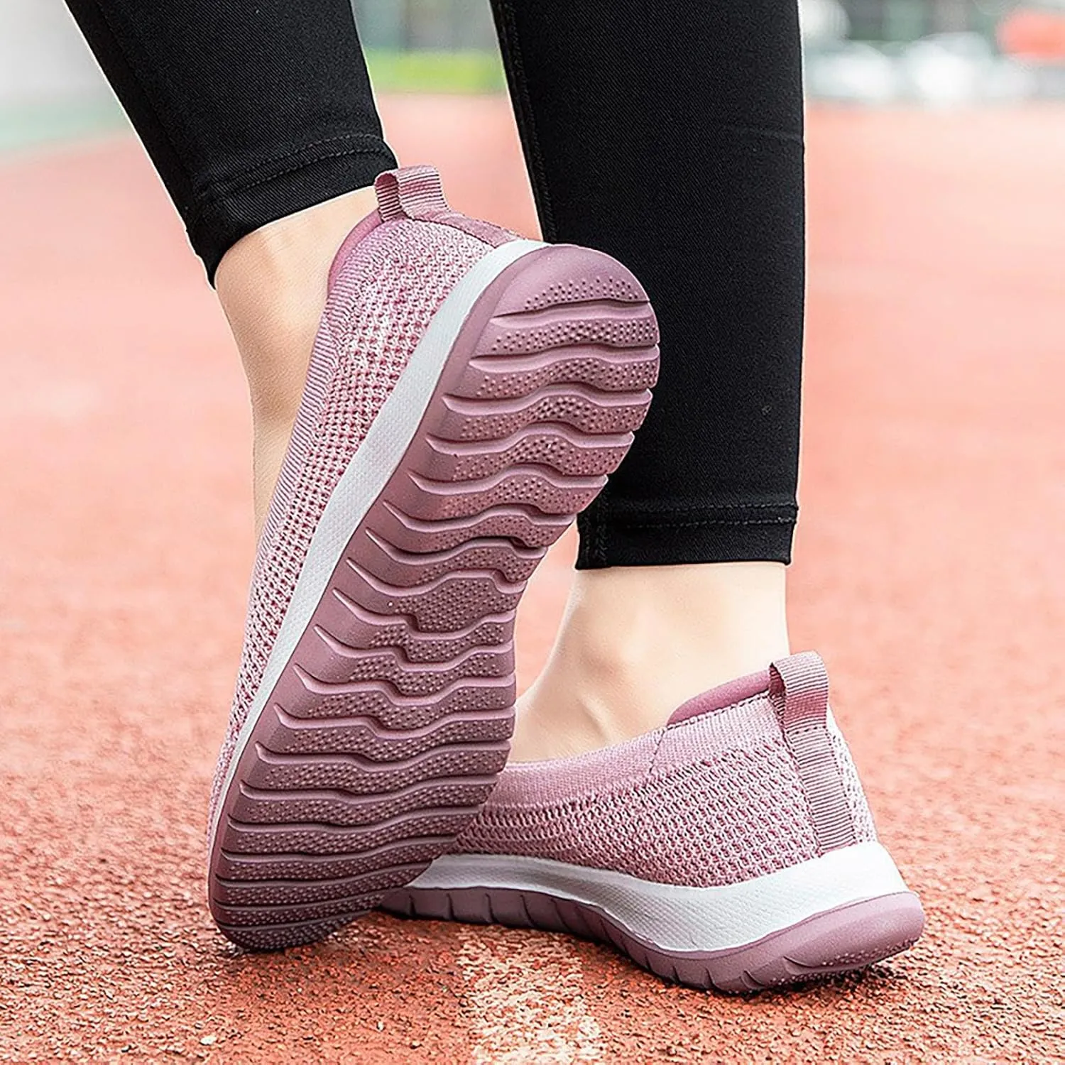 Womens Breathable Soft Sole Casual Sport Shoes Pointed Toe Flat Comfortable Lighweight Sneakers Hands Free Comfy Outdoor Walking Shoes for Ladies