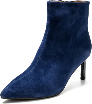 Women's Classic Pointed Toe Heels Suede Ankle Boots