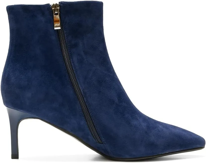 Women's Classic Pointed Toe Heels Suede Ankle Boots