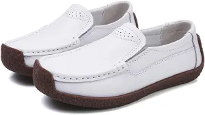 Women's Comfortable Genuine Leather Moccasins Casual Driving Loafers Soft Walking Shoes Women Slip On