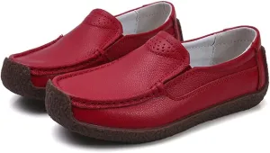 Women's Comfortable Genuine Leather Moccasins Casual Driving Loafers Soft Walking Shoes Women Slip On