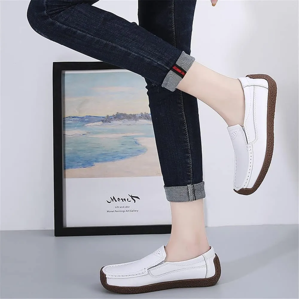 Women's Comfortable Genuine Leather Moccasins Casual Driving Loafers Soft Walking Shoes Women Slip On