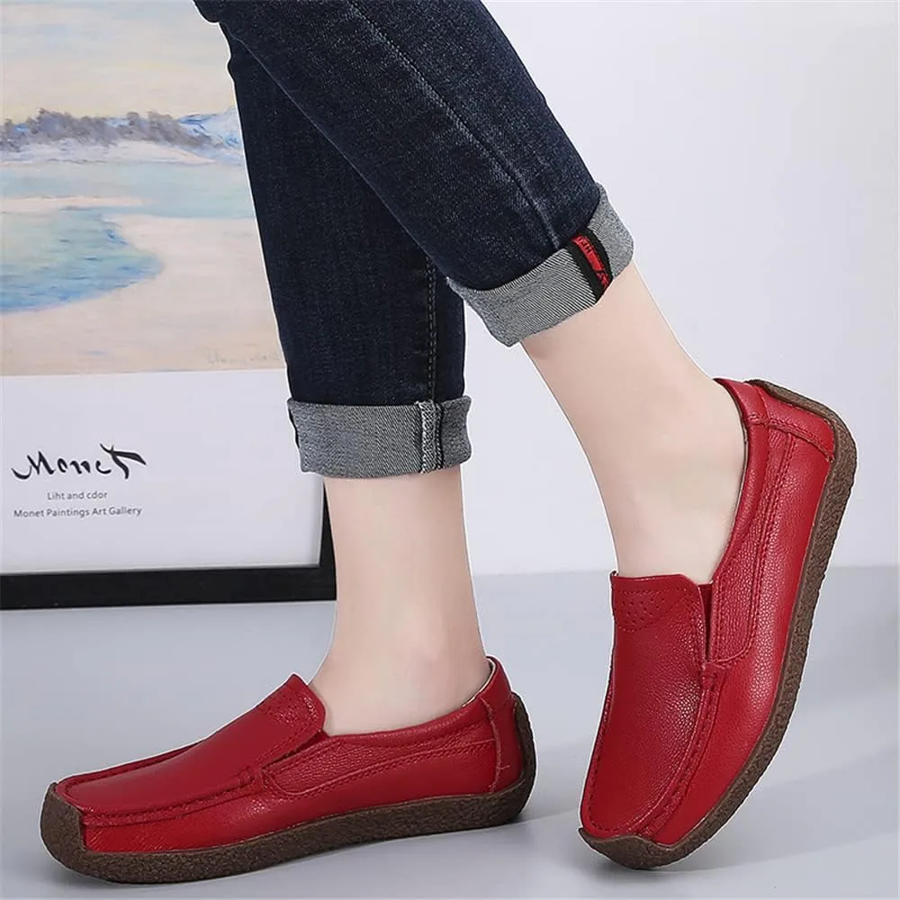 Women's Comfortable Genuine Leather Moccasins Casual Driving Loafers Soft Walking Shoes Women Slip On