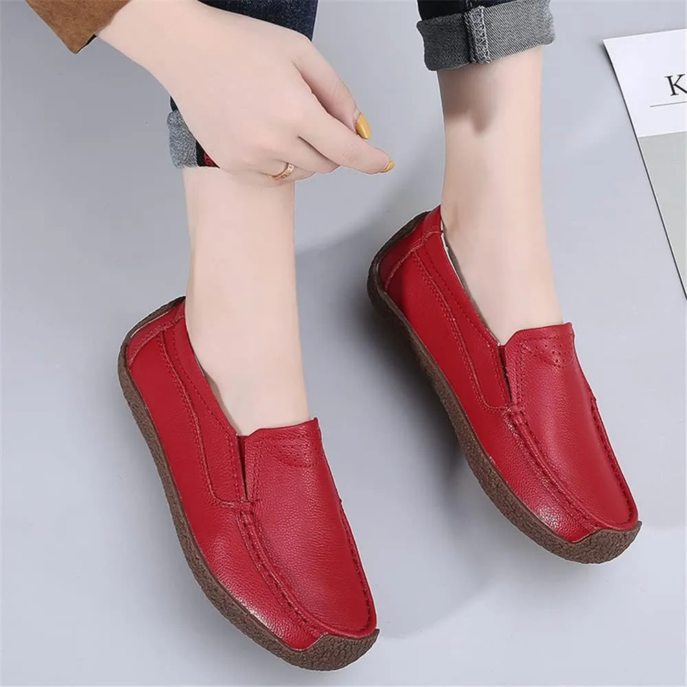 Women's Comfortable Genuine Leather Moccasins Casual Driving Loafers Soft Walking Shoes Women Slip On