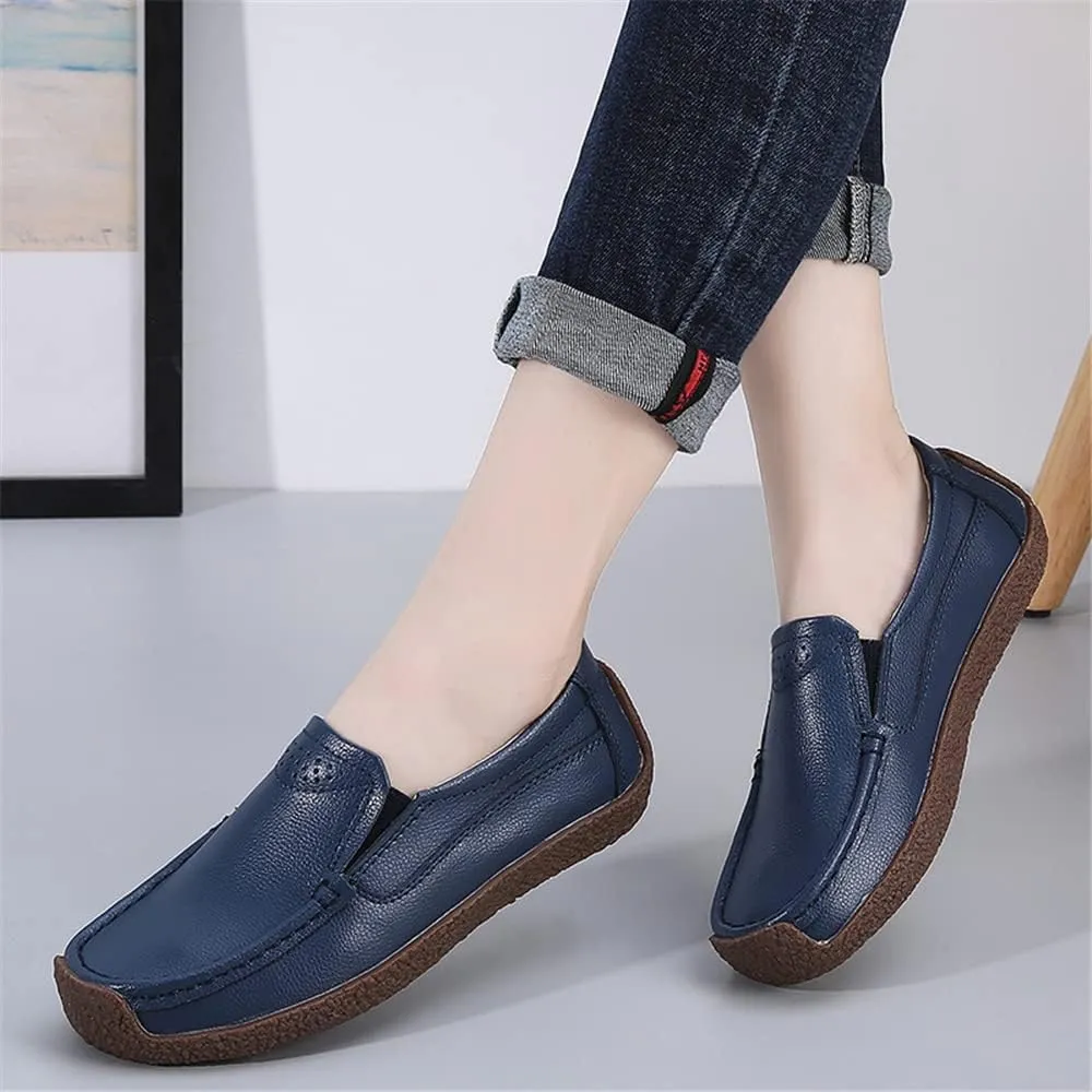 Women's Comfortable Genuine Leather Moccasins Casual Driving Loafers Soft Walking Shoes Women Slip On