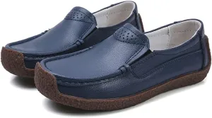 Women's Comfortable Genuine Leather Moccasins Casual Driving Loafers Soft Walking Shoes Women Slip On