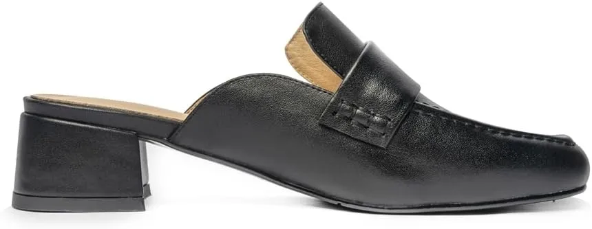 Women's Fashion Leather Heels Mule