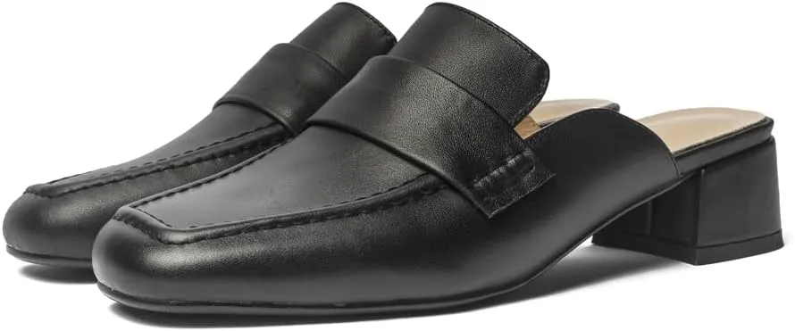 Women's Fashion Leather Heels Mule