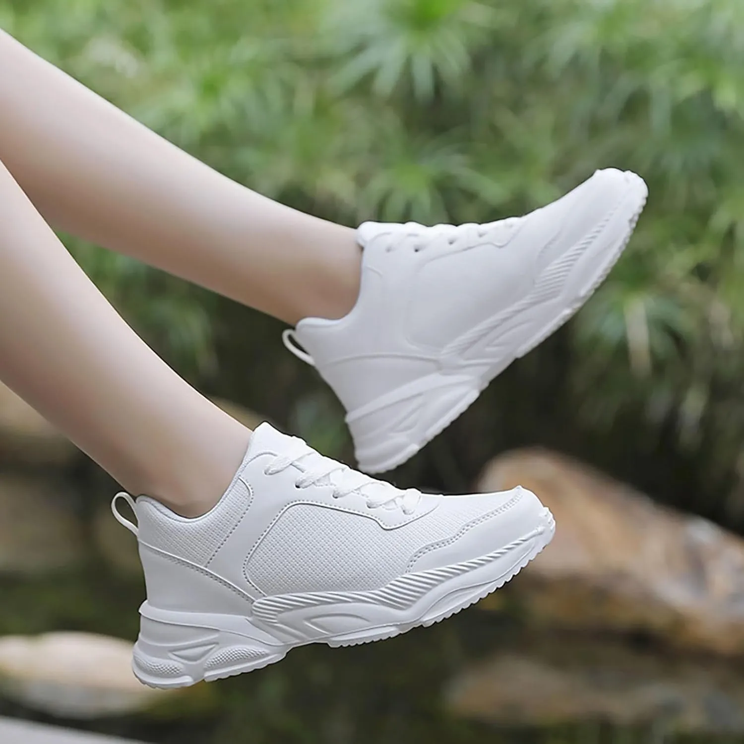 Women's Fashion Sneakers Women Running Shoes Mens Casual Sneakers Lightweight Round Toe Slip On Casual Loafers for Women Wide Womens Slip On Sneakers Wide Width
