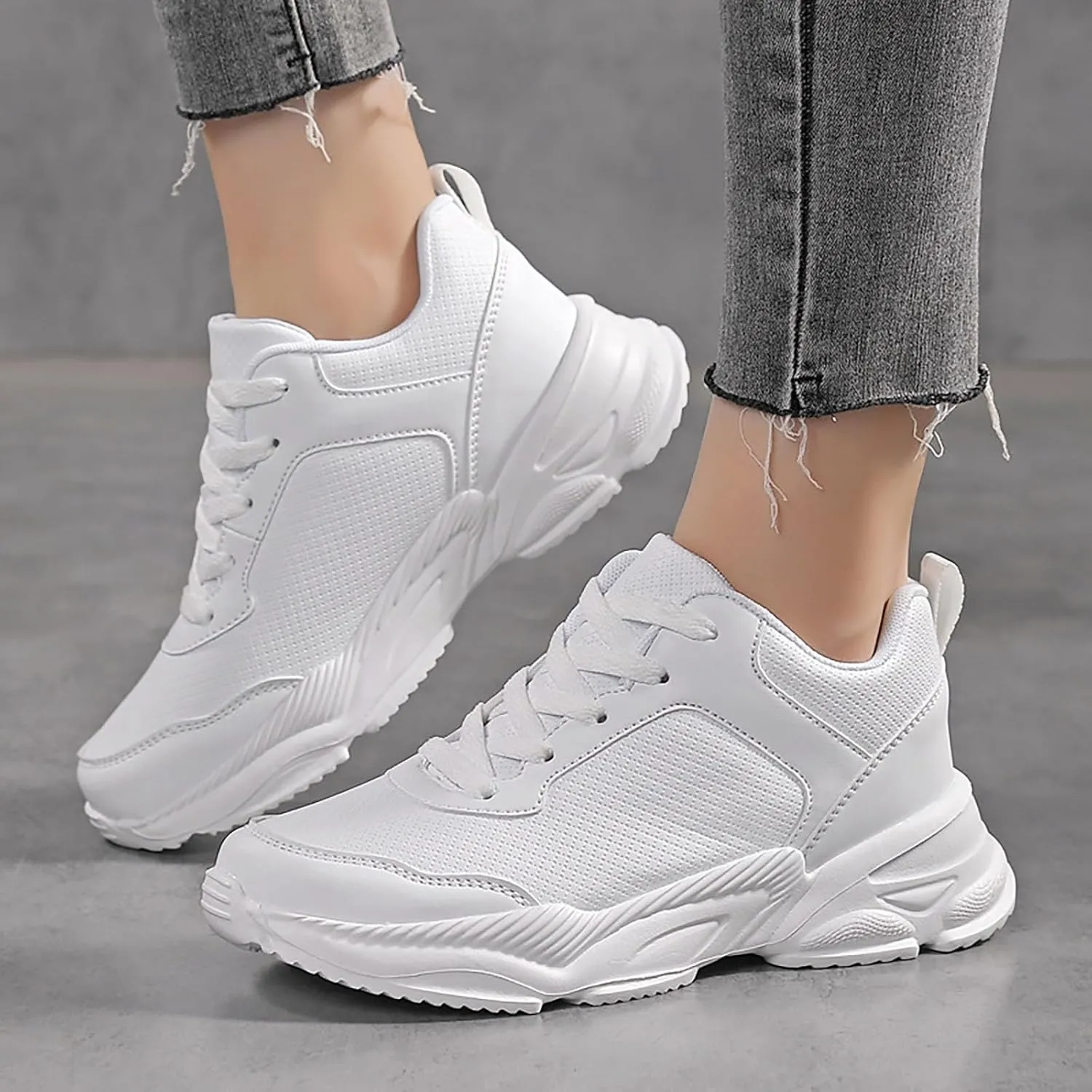 Women's Fashion Sneakers Women Running Shoes Mens Casual Sneakers Lightweight Round Toe Slip On Casual Loafers for Women Wide Womens Slip On Sneakers Wide Width
