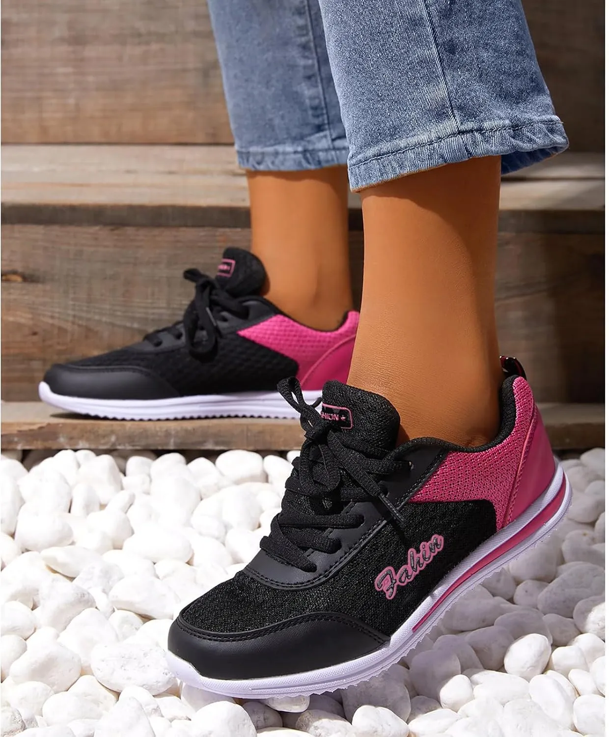 Women's Loafer Flat Platform Sneakers for Women Black Shoes for Women Dressy Loafers for Women Casual Platform Loafers for Women Wide Men's Sneakers