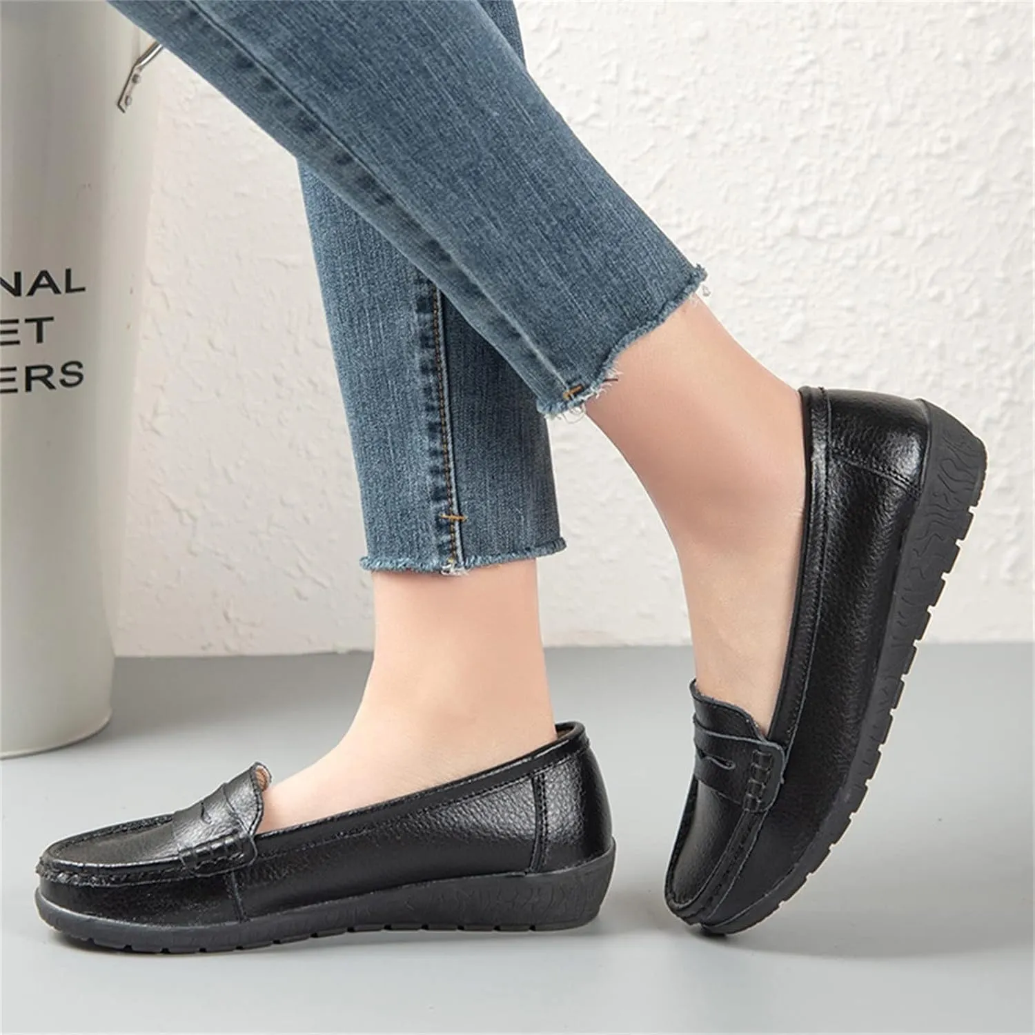 Women's Loafer Shoes Shoes Casual Women's Single Solid Loafers Casual Color Flat