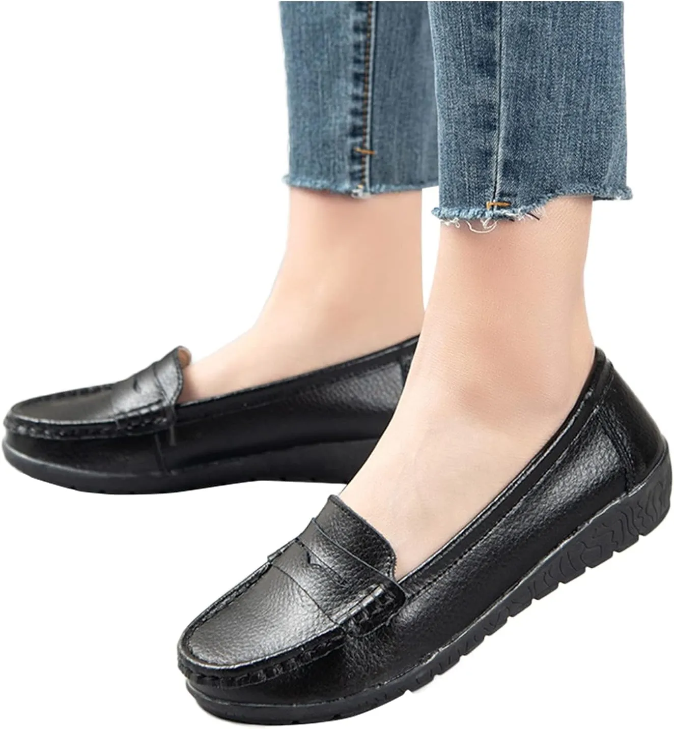 Women's Loafer Shoes Shoes Casual Women's Single Solid Loafers Casual Color Flat