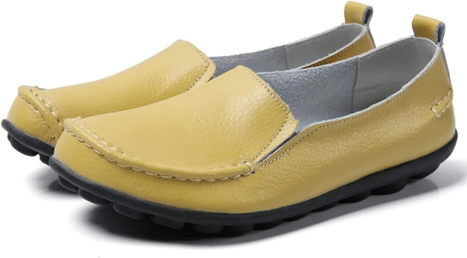 Womens Loafers Leather Penny Loafers Wide Driving Moccasins Classic Flat Shoes Comfort Lightweight Boat Shoes