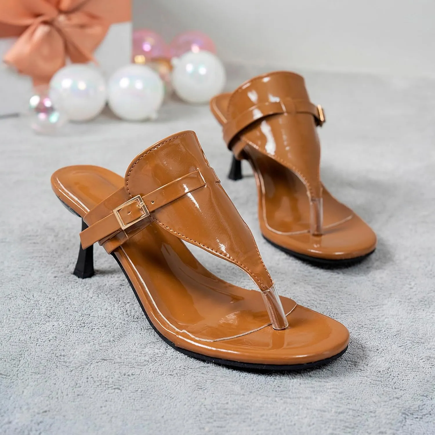Womens Sandals Low Strappy Lace up Heels Open Square Toe Thong Ankle Strap Heels Sexy Fashion Comfort Dress Shoes
