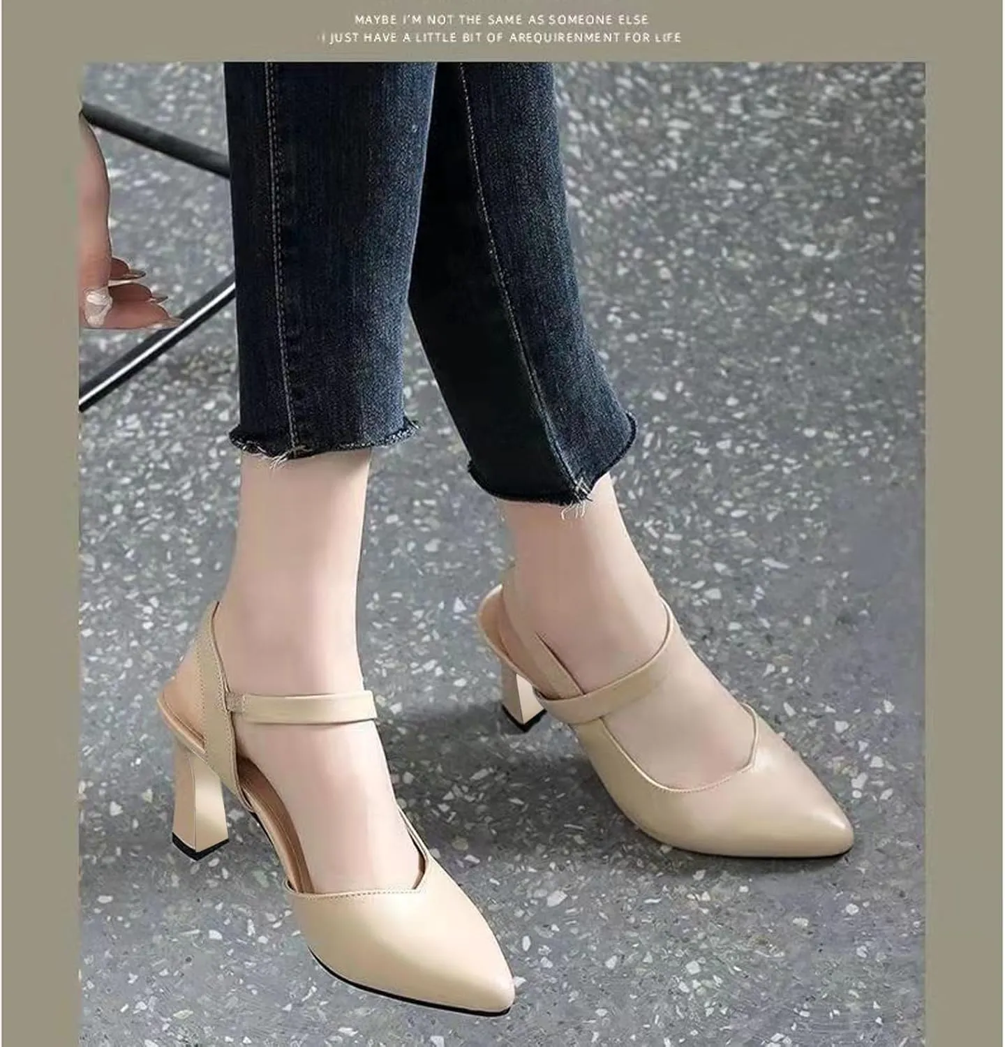 Womens Slingback Pointed Toe Stiletto Pumps Slip-on High Heels Wedding Office Lady Sandals Party Prom Dress Shoes