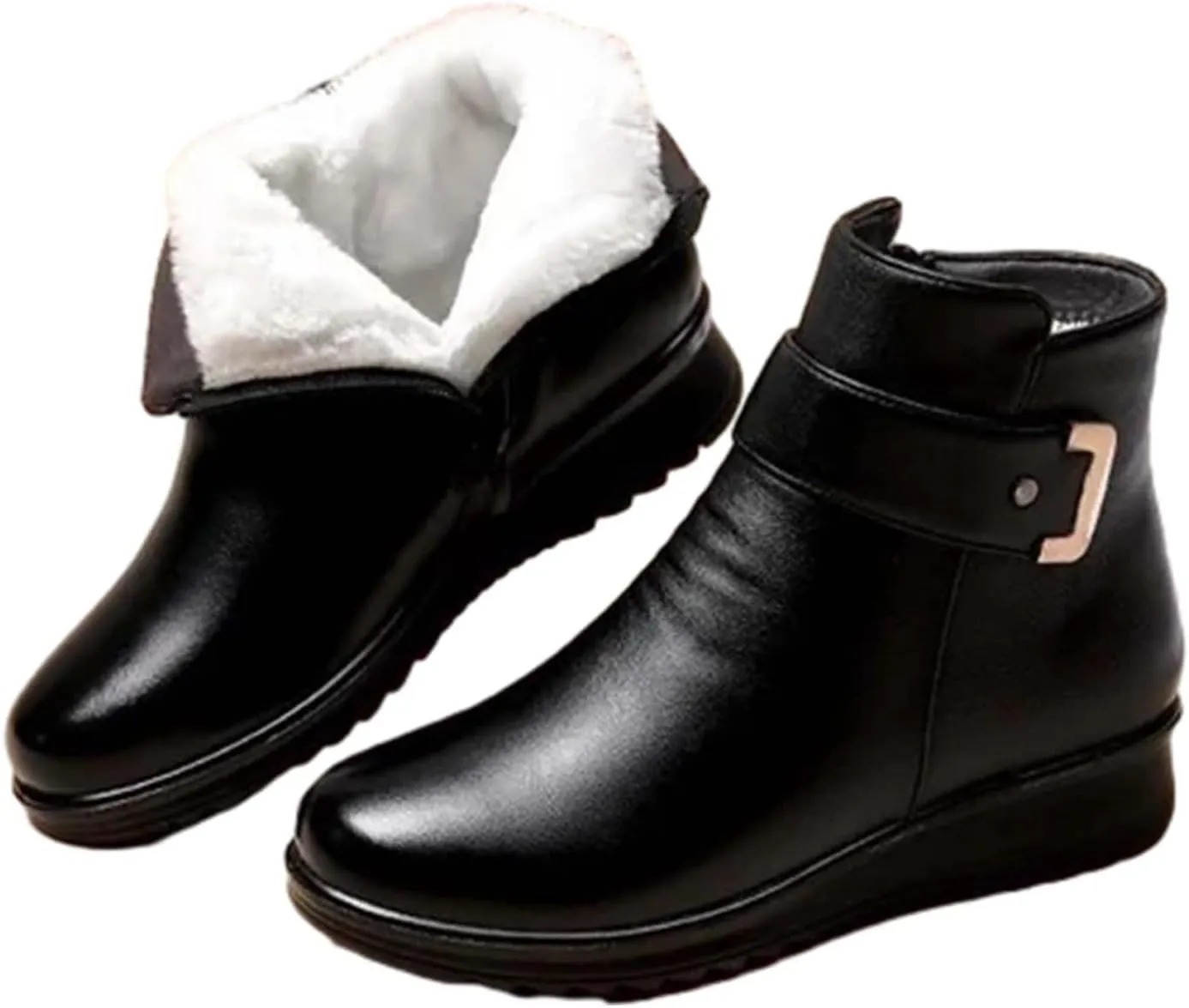 Women's Snow Boots with Heels Women's Fleece Lined Snow Boots Womens Snow Boots Winter Warm Booties Snow Shoe Boot for Women Cowboy Boots for Men Mens Winter Booties