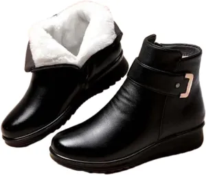 Women's Snow Boots with Heels Women's Fleece Lined Snow Boots Womens Snow Boots Winter Warm Booties Snow Shoe Boot for Women Cowboy Boots for Men Mens Winter Booties