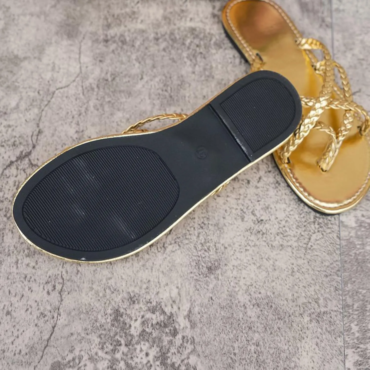 Women's Temperament Flat Sandals Low Heel Flat Bottom Sandals Solid Breathable Leather Sandals for Women