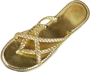 Women's Temperament Flat Sandals Low Heel Flat Bottom Sandals Solid Breathable Leather Sandals for Women