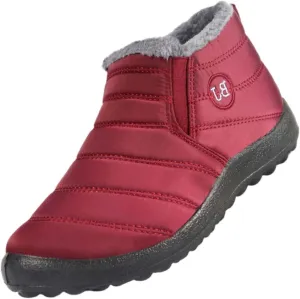 Womens Winter Boots Ankle Adults Warm Shoes for Winter Women Shoes with Hook Loop Barefoot Shoes Grounded Footwear Hiking Water Shoes for Women Men's Winter Booties