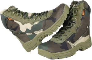 Wygwlg Men's Side Zipper Tactical Boots, Men High Top Breathable Zipper Durable Camouflage Combat Boots, Comfortable Waterproof Desert Combat Army Combat Boots, for Hiking, Jungle Combat