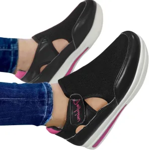 ZBYY Womens Summer Casual Sneakers Closed Toe Walking Breathable Outdoor Sandals Comfort Wedge Platform Loafers