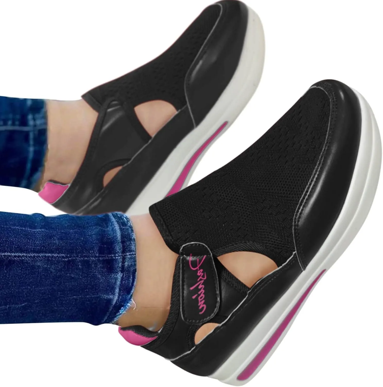 ZBYY Womens Summer Casual Sneakers Closed Toe Walking Breathable Outdoor Sandals Comfort Wedge Platform Loafers
